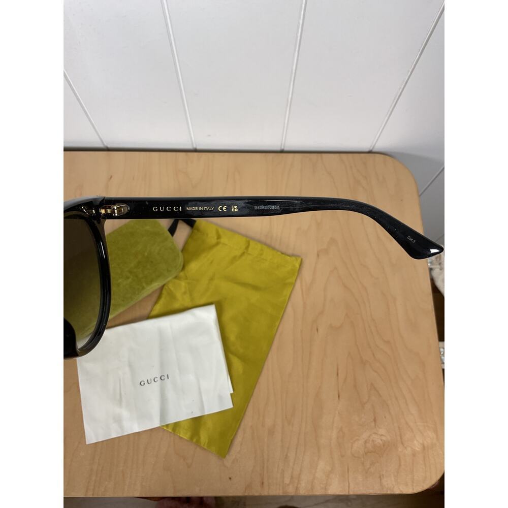 Gucci GG0638SK Havana Celluloid Ladies Sunglasses‎ in Black 53mm Cat Eye - Picture 6 of 8